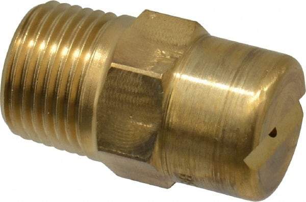 Bete Fog Nozzle - 3/8" Pipe, 30° Spray Angle, Brass, Standard Fan Nozzle - Male Connection, 1.58 Gal per min at 100 psi, 0.08" Orifice Diam - Exact Tool & Supply