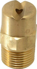 Bete Fog Nozzle - 3/8" Pipe, 30° Spray Angle, Brass, Standard Fan Nozzle - Male Connection, 6.32 Gal per min at 100 psi, 5/32" Orifice Diam - Exact Tool & Supply