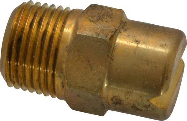 Bete Fog Nozzle - 3/8" Pipe, 65° Spray Angle, Brass, Standard Fan Nozzle - Male Connection, 6.32 Gal per min at 100 psi, 5/32" Orifice Diam - Exact Tool & Supply