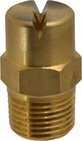 Bete Fog Nozzle - 3/8" Pipe, 90° Spray Angle, Brass, Standard Fan Nozzle - Male Connection, 6.32 Gal per min at 100 psi, 5/32" Orifice Diam - Exact Tool & Supply