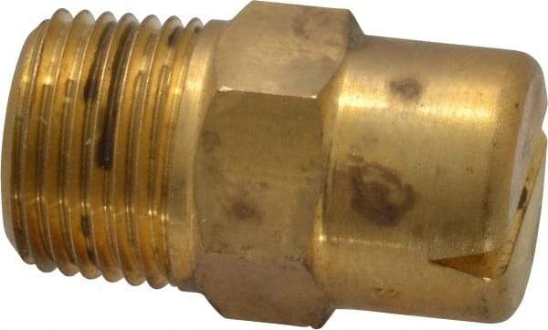 Bete Fog Nozzle - 3/8" Pipe, 120° Spray Angle, Brass, Standard Fan Nozzle - Male Connection, 6.32 Gal per min at 100 psi, 5/32" Orifice Diam - Exact Tool & Supply