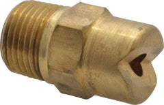 Bete Fog Nozzle - 3/8" Pipe, 30° Spray Angle, Brass, Standard Fan Nozzle - Male Connection, 11.1 Gal per min at 100 psi, 0.203" Orifice Diam - Exact Tool & Supply