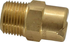 Bete Fog Nozzle - 3/8" Pipe, 65° Spray Angle, Brass, Standard Fan Nozzle - Male Connection, 11.1 Gal per min at 100 psi, 0.203" Orifice Diam - Exact Tool & Supply