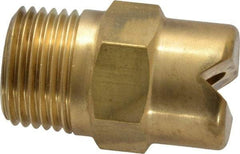 Bete Fog Nozzle - 1/2" Pipe, 65° Spray Angle, Brass, Standard Fan Nozzle - Male Connection, 15.8 Gal per min at 100 psi, 1/4" Orifice Diam - Exact Tool & Supply