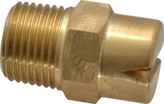 Bete Fog Nozzle - 1/2" Pipe, 120° Spray Angle, Brass, Standard Fan Nozzle - Male Connection, 15.8 Gal per min at 100 psi, 1/4" Orifice Diam - Exact Tool & Supply