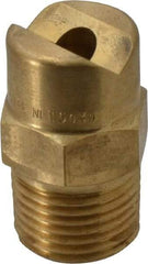 Bete Fog Nozzle - 1/2" Pipe, 30° Spray Angle, Brass, Standard Fan Nozzle - Male Connection, 23.7 Gal per min at 100 psi, 19/64" Orifice Diam - Exact Tool & Supply