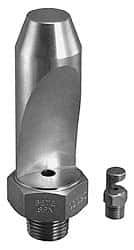 Bete Fog Nozzle - 3/8" Pipe, 15° Spray Angle, Grade 303 Stainless Steel, High Impact - Narrow Fan Nozzle - Male Connection, 9.49 Gal per min at 100 psi, 3/16" Orifice Diam - Exact Tool & Supply