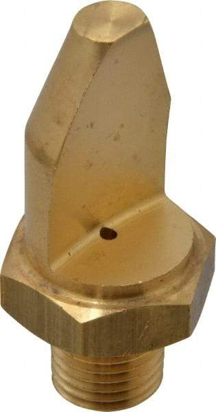 Bete Fog Nozzle - 1/4" Pipe, 15° Spray Angle, Brass, High Impact - Narrow Fan Nozzle - Male Connection, 1.58 Gal per min at 100 psi, 0.078" Orifice Diam - Exact Tool & Supply