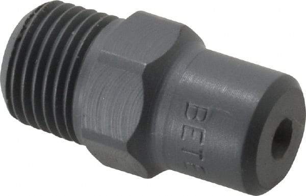 Bete Fog Nozzle - 1/8" Pipe, 60° Spray Angle, PVC, Full Cone Nozzle - Male Connection, 0.38 Gal per min at 100 psi, 0.043" Orifice Diam - Exact Tool & Supply