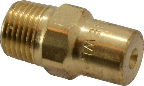 Bete Fog Nozzle - 1/8" Pipe, 60° Spray Angle, Brass, Full Cone Nozzle - Male Connection, 0.38 Gal per min at 100 psi, 0.043" Orifice Diam - Exact Tool & Supply