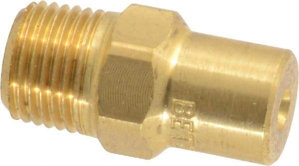 Bete Fog Nozzle - 1/8" Pipe, 60° Spray Angle, Brass, Full Cone Nozzle - Male Connection, 0.77 Gal per min at 100 psi, 0.055" Orifice Diam - Exact Tool & Supply