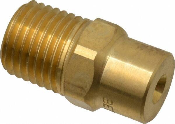 Bete Fog Nozzle - 1/4" Pipe, 60° Spray Angle, Brass, Full Cone Nozzle - Male Connection, 2.31 Gal per min at 100 psi, 0.109" Orifice Diam - Exact Tool & Supply