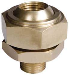 Bete Fog Nozzle - 3/8" Pipe, 40 to 70° Spray Angle, Brass, Adjustable Swivel Joint Nozzle - For Use With Bete - Nozzles Where Alignment of The Spray Direction is Required - Exact Tool & Supply