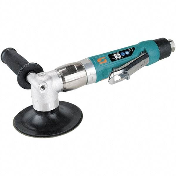 Dynabrade - 4-1/2 to 5" Disc, 11,000 RPM, Pneumatic Handheld Disc Sander - 41 CFM, 3/8 NPT Inlet, 1 hp, 90 psi - Exact Tool & Supply