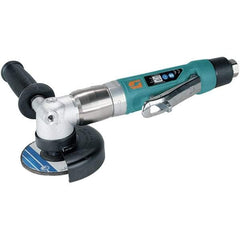 Dynabrade - 4" Wheel Diam, 12,000 RPM, Pneumatic Angle & Disc Grinder - 3/8-24 Spindle, 40 CFM, Rear Exhaust - Exact Tool & Supply