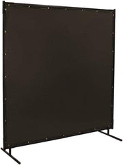 Steiner - 8 Ft. Wide x 6 Ft. High x 3/4 Inch Thick, 14 mil Thick Transparent Vinyl Portable Welding Screen Kit - Gray - Exact Tool & Supply