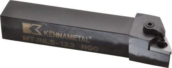 Kennametal - MTJN, Left Hand Cut, 3° Lead Angle, 3/4" Shank Height x 3/4" Shank Width, Negative Rake Indexable Turning Toolholder - 4-1/2" OAL, TN..33. Insert Compatibility, Series Kenloc - Exact Tool & Supply