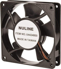 Value Collection - 115 Volts, AC, 81 CFM, Square Tube Axial Fan - 0.15 Amp Rating, 2,600 to 3,600 RPM, 4.7" High x 4.7" Wide x 1" Deep - Exact Tool & Supply