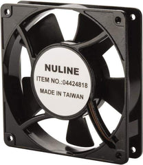 Value Collection - 230 Volts, AC, 81 CFM, Square Tube Axial Fan - 0.07 Amp Rating, 2,600 to 3,600 RPM, 4.7" High x 4.7" Wide x 1" Deep - Exact Tool & Supply