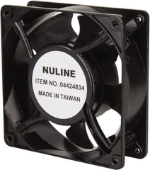 Value Collection - 230 Volts, AC, 105 CFM, Square Tube Axial Fan - 0.12 Amp Rating, 2,600 to 3,100 RPM, 4.7" High x 4.7" Wide x 1-1/2" Deep - Exact Tool & Supply