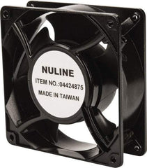 Value Collection - 230 Volts, AC, 53 CFM, Square Tube Axial Fan - 0.9 Amp Rating, 1,850 to 2,100 RPM, 4.7" High x 4.7" Wide x 1-1/2" Deep - Exact Tool & Supply