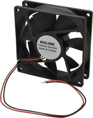 Value Collection - 24 Volts, DC, 50.5 CFM, Square Tube Axial Fan - 0.14 Amp Rating, 2,200 to 2,500 RPM, 3.62" High x 3.62" Wide x 1" Deep - Exact Tool & Supply