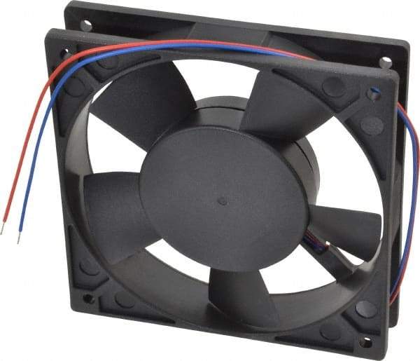 Value Collection - 12 Volts, DC, 88.3 CFM, Square Tube Axial Fan - 0.33 Amp Rating, 2,700 to 3,000 RPM, 4.72" High x 4.72" Wide x 1" Deep - Exact Tool & Supply