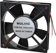 Value Collection - 24 Volts, DC, 88.3 CFM, Square Tube Axial Fan - 0.24 Amp Rating, 2,700 to 3,000 RPM, 4.72" High x 4.72" Wide x 1" Deep - Exact Tool & Supply