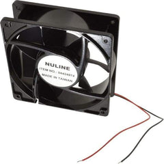 Value Collection - 12 Volts, DC, 145 CFM, Square Tube Axial Fan - 1.1 Amp Rating, 2,600 to 2,900 RPM, 4.7" High x 4.7" Wide x 1-1/2" Deep - Exact Tool & Supply