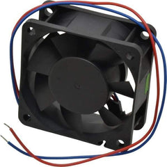Value Collection - 12 Volts, DC, 20 CFM, Square Tube Axial Fan - 0.13 Amp Rating, 3,500 to 3,800 RPM, 2.36" High x 2.36" Wide x 1" Deep - Exact Tool & Supply