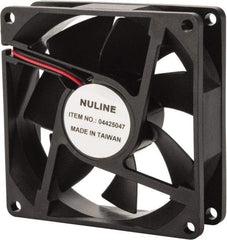 Value Collection - 24 Volts, DC, 37.5 CFM, Square Tube Axial Fan - 0.13 Amp Rating, 2,700 to 3,000 RPM, 3.15" High x 3.15" Wide x 1" Deep - Exact Tool & Supply