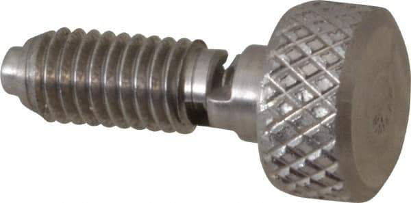 Gibraltar - 10-32, 0.4" Thread Length, 0.104" Max Plunger Diam, 0.5 Lb Init to 3 Lb Final End Force, Knob Handle Plunger - Knurled Knob, 0.46" Body Length, 0.4" Length Under Head/Shoulder, 3/32" Plunger Projection - Exact Tool & Supply