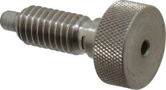 Gibraltar - 3/8-16, 3/4" Thread Length, 0.185" Max Plunger Diam, 1 Lb Init to 8 Lb Final End Force, Knob Handle Plunger - Knurled Knob, 0.94" Body Length, 3/4" Length Under Head/Shoulder, 0.218" Plunger Projection - Exact Tool & Supply