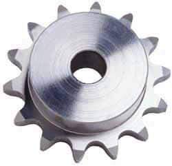 U.S. Tsubaki - 11 Teeth, 3/8" Chain Pitch, Chain Size 35, Plain Bore Sprocket - 3/8" Bore Diam, 1.331" Pitch Diam, 1-1/2" Outside Diam - Exact Tool & Supply