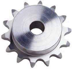 U.S. Tsubaki - 45 Teeth, 3/8" Chain Pitch, Chain Size 35, Sprocket - 1/2" Bore Diam, 5.59" Outside Diam - Exact Tool & Supply