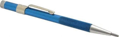 Made in USA - 5-1/2" OAL Nonretractable Pocket Scriber - Aluminum with Diamond Point - Exact Tool & Supply
