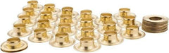 General - 1/2" ID, 1/2" Length Under Flange, Brass Grommet - Uncoated Grommet, Uncoated Washer - Exact Tool & Supply