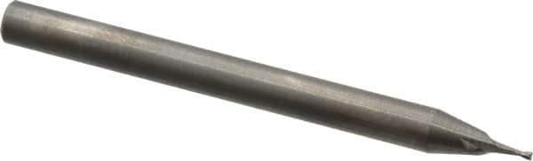 RobbJack - 0.023", 0.0345" LOC, 1/8" Shank Diam, 1-1/2" OAL, 2 Flute, Solid Carbide Square End Mill - Single End, Uncoated, Spiral Flute, 30° Helix, Centercutting, Right Hand Cut, Right Hand Flute, Series SS-2 - Exact Tool & Supply