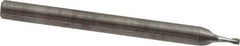 RobbJack - 0.04", 0.06" LOC, 1/8" Shank Diam, 1-1/2" OAL, 2 Flute, Solid Carbide Square End Mill - Single End, Uncoated, Spiral Flute, 30° Helix, Centercutting, Right Hand Cut, Right Hand Flute, Series SS-2 - Exact Tool & Supply