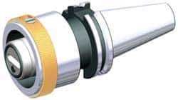 Kennametal - DV50 Outside Taper, HSK63 Inside Taper, DV to HSK Taper Adapter - 75mm Projection, 70mm Nose Diam, Through Coolant - Exact Tool & Supply