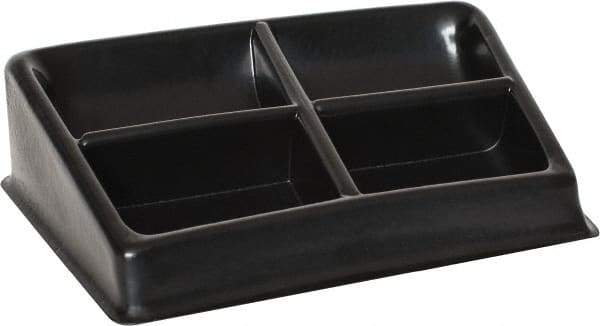 Bayhead Products - 8-1/2" Wide x 3" High x 8-1/2" Deep, Small Parts Assembly Tray - Plastic Frame, 4 Compartments, 4-1/2" Wide x 3" Deep Bin - Exact Tool & Supply