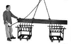 Bayhead Products - 2,200 Lb Capacity Steel Bar & Pipe Truck - 22-3/8" OAW - Exact Tool & Supply