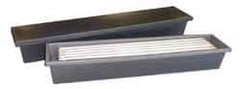 Bayhead Products - 12 Lb Load Capacity Gray Polyethylene Tote Container - Nesting, 65-1/2" Long x 12" Wide x 8" High - Exact Tool & Supply