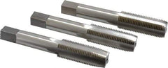 Interstate - 11/16-16 UNS, 4 Flute, Bottoming, Plug & Taper, Bright Finish, High Speed Steel Tap Set - Right Hand Cut, 4-1/32" OAL, 1-13/16" Thread Length - Exact Tool & Supply