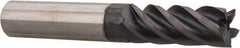 Accupro - 1", 3-1/4" LOC, 1" Shank Diam, 6" OAL, 5 Flute, Solid Carbide Square End Mill - Single End, nACRo Finish, Spiral Flute, Variable° Helix, Centercutting, Right Hand Cut, Right Hand Flute - Exact Tool & Supply