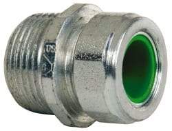 Cooper Crouse-Hinds - 0.45 to 0.56" Cable Capacity, Liquidtight, Straight Strain Relief Cord Grip - 3/4 NPT Thread, 1-5/16" Long, Steel - Exact Tool & Supply