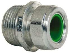 Cooper Crouse-Hinds - 0.45 to 0.56" Cable Capacity, Liquidtight, Straight Strain Relief Cord Grip - 3/4 NPT Thread, 1-5/16" Long, Steel - Exact Tool & Supply