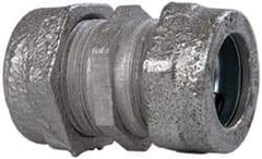 Cooper Crouse-Hinds - 1/2" Trade, Malleable Iron Compression Rigid/Intermediate (IMC) Conduit Coupling - Noninsulated - Exact Tool & Supply