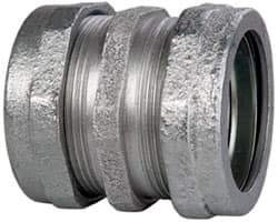 Cooper Crouse-Hinds - 1-1/2" Trade, Malleable Iron Compression Rigid/Intermediate (IMC) Conduit Coupling - Noninsulated - Exact Tool & Supply