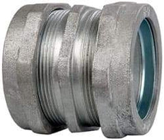 Cooper Crouse-Hinds - 2" Trade, Malleable Iron Compression Rigid/Intermediate (IMC) Conduit Coupling - Noninsulated - Exact Tool & Supply